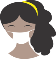 le femme porter masque png