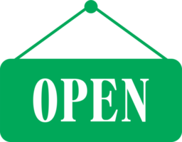 Open banner icon PNG