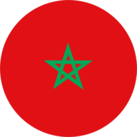 Morocco flag round shape PNG