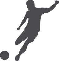 The man football player silhouette PNG