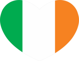 Irlanda bandera corazón forma png