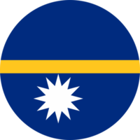 Nauru flag round shape PNG