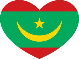 Mauritanie drapeau cœur forme png