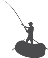 Fisherman silhouette PNG