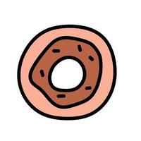 rosquilla comida icono vector