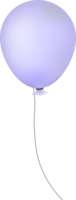 blå ballong. festlig dekor. helium ballong flygande png