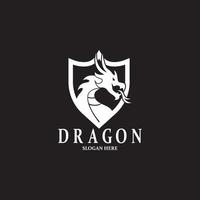 Dragon Silhouette Icon Symbol Vector Illustration