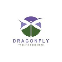 Dragonfly illustration icon vector