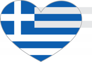 Greece flag heart shape icon PNG