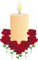 Candle romantic love icon png