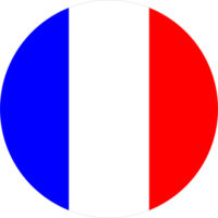 France flag round shape PNG