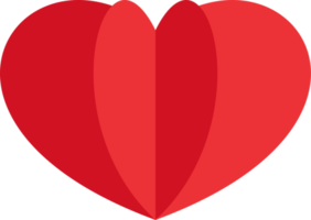 Red heart 3D PNG