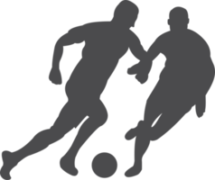 Football player team silhouette PNG