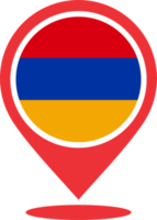 Armenië vlag pin kaart plaats png