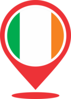 Ireland flag pin map location png