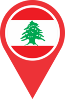 Líbano bandeira PIN mapa localização png