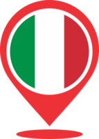 Italy flag pin map location PNG