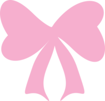 Pink bow heart shape PNG