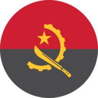 angola flagga runda form png