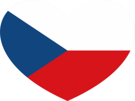 Tsjechisch republiek vlag hart vorm PNG