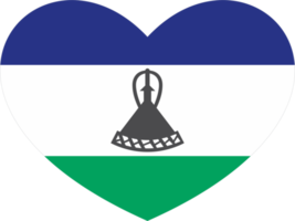 Lesoto bandera corazón forma png