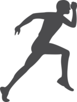 The man running silhouette PNG