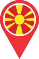 Mazedonien Flagge Stift Karte Ort png