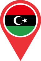 Libya flag pin map location png