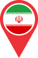 Iran flag pin map location PNG