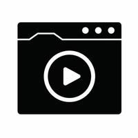 Video player icon simple vector illustration.