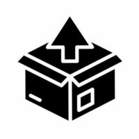 Box icon simple vector illustration.