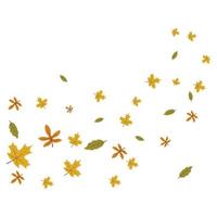 fallen leaves and bowing  wind vector illustration design