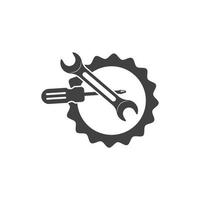 wrench vector illustration and icon of automotive repair