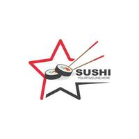 sushi vector icon label illustration design