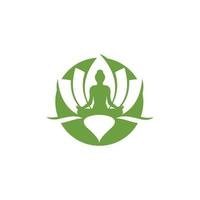 meditación logo modelo vector icono