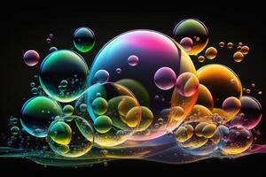 Colorful bubbles background. photo