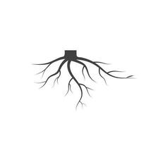 árbol raíces vector icono ilustración diseño