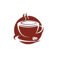 icono de vector de plantilla de logotipo de taza de café