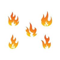 Fire flame Logo icon vector illustration design