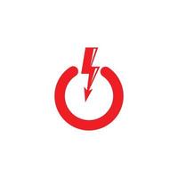 Ilustración de vector de icono de logotipo de potencia