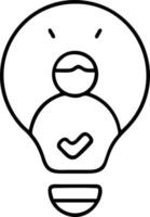 Idea solution icon symbol vector image. Illustration of the creative innovation concept design. EPS 10