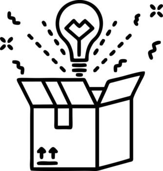Idea solution icon symbol vector image. Illustration of the creative innovation concept design. EPS 10