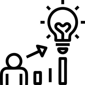 Idea solution icon symbol vector image. Illustration of the creative innovation concept design. EPS 10