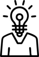 Idea solution icon symbol vector image. Illustration of the creative innovation concept design. EPS 10