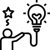 Idea solution icon symbol vector image. Illustration of the creative innovation concept design. EPS 10