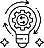 Idea solution icon symbol vector image. Illustration of the creative innovation concept design. EPS 10