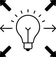 Idea solution icon symbol vector image. Illustration of the creative innovation concept design. EPS 10