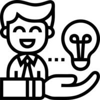 Idea solution icon symbol vector image. Illustration of the creative innovation concept design. EPS 10