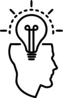 Idea solution icon symbol vector image. Illustration of the creative innovation concept design. EPS 10