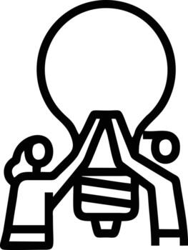 Idea solution icon symbol vector image. Illustration of the creative innovation concept design. EPS 10